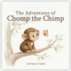Book cover for the first book, The Adventures of Chomp the Chimp
