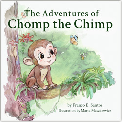 Cover for the first book, The Adventures of Chomp the Chimp